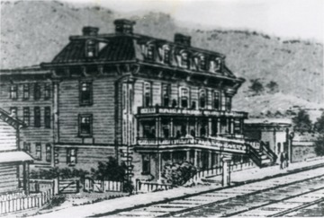 Built 1868 by Henry Rigg and operated by him and his decendants until 1898 when it was destroyed by a fire. See Kanawha Falls story. 'Robert B. Rigg, Rt. 1 - Box 40-A, Alderson, W. Va.'