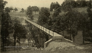 A view of the New Bridge at the West Virginia Industrial Home for Girls.