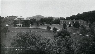A view of the school building and Lincoln Cottage at the West Virginia Industrial Home for Girls.