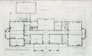 A floor plan for the first floor in Silver Hall.