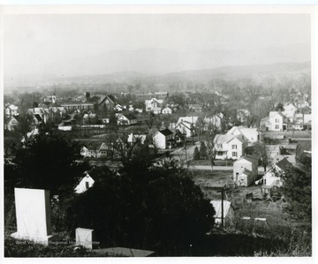 View of Washington Street in Moorefield from the cemetery.