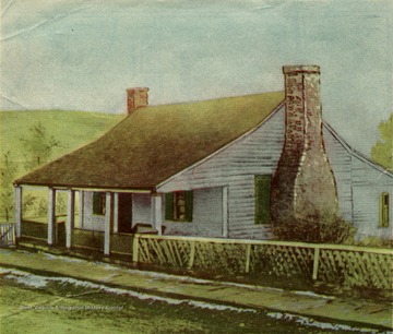 Greenbrier's original Court House built in 1778. The county has three court houses. The present one is of brick, erected in 1837.