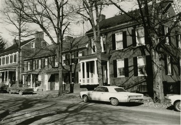 Cars parked along the 200 Block, on the North Side of West German Street in Shepherdstown.