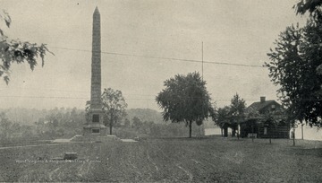 View of a battle monument at Tu-endie-wei Park in Point Pleasant.