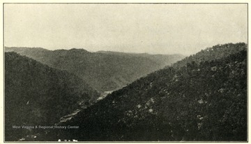 A view of Tug Fork in McDowell County, West Virginia. Photograph taken by Geological Survey.