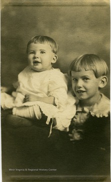 William Ballard Lingo, II and his Little Brother Paul, Sons of William Ballard and Lena (Cook) Lingo, Monroe County, W. Va. 