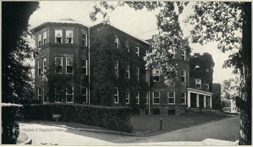 View of Women's Ward Building at Huntington State Hospital. W. D. McClung, M. D., superintendent. Following the death on September 20, 1930, of Dr. L. V. Guthrie, who for nearly 30 years was head of Huntington State Hospital, his widow, Mrs. M. L. Guthrie was appointed by Governor Conley as acting superintendent of that institution, to serve until such a time as Dr. Guthrie's successor should be appointed and qualified. On December 5, 1930, W. D. McClung, M. D., for ten years superintendent of Spencer State Hospital was commissioned by Governor William G. Conley as superintendent of Huntington Hospital. This institution is located at Huntington, Cabell County, and is reached by the Baltimore and Ohio, Chesapeake and Ohio, Virginia Railroads; by the interurban line of the Ohio Valley Electric Company, by Ohio River steamboats, and by bus or auto on State Routes 8, 10, and 62, also U.S. Route 60. Number of patients June 30, 1930 was 996.    