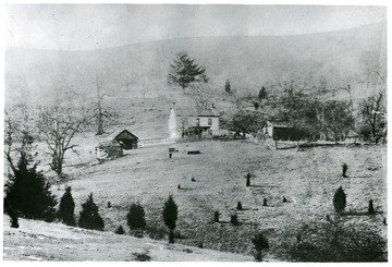 'James Dyer Ruddle home in Buffalo Hills near Ruddle, West Virginia.  Built in 1870.'