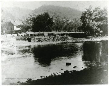 'House built in 1763 by Jacob Conrad when he settled in the South Branch Valley.  Located six miles north of Franklin, Pendleton Co., W. Va.  Torn down in 1890's by S. M. Conrad.'