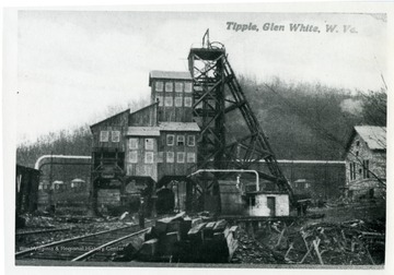 A picture postcard of a coal tipple in Glen White, Raleigh County, West Virginia.