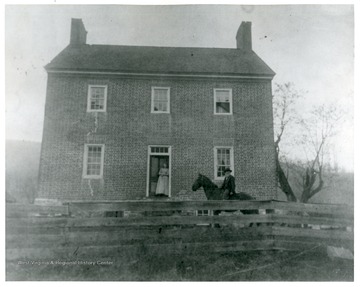'Simmons Home, 9 miles south of Franklin, Late 19th Century.  Headquarters of Jackson in May of 1862.'
