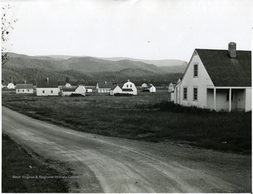 A view of homes in the Tygart Valley Homesteads near Elkins, W. Va.  'Please credit F.S.A. Farm Security Administration.'