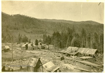 'Lumber Industry showing portable type of sawmill and yard. John L. Thomas, Elkins, W. Va.'