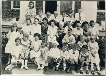 Group of children at West Virginia Children's home. Mrs. E. Harrison Johnson, superintendent. The West Virginia Children's Home is located at Elkins, Randolph county, and is reached by the Western Maryland, the Coal and Coke, and the Coals and Iron railroads.  Number of inmates June 30, 1922 was 22.