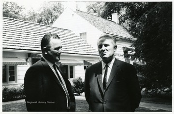 Richard Greene and Charles Harrimon (pictured on the right), Buckwheat Festival, Preston County, W. Va.