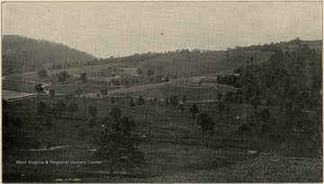 Distant view of the State Tuberculosis Sanitarium. E. E. Clovis, M. D., Superintendent. This institution is located two miles east of Terra Alta, Preston county, on the main line of the Baltimore and Ohio Railroad. The local station is called Hopemont, but only local trains stop here. All passenger trains stop at Terra Alta, which is the express and post office. Number of patients in July 1, 1918 was 107.