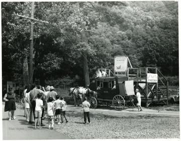 'T. L. T. stage coach ride. Photograph courtesy West Virginia State Parks.'