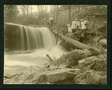 People are enjoying an outing along Decker's Creek in Preston County, West Virginia.