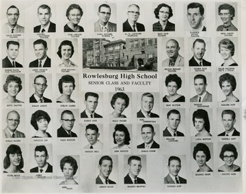 Yearbook photos of Rowlesburg High School senior class and faculty.