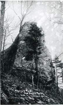 View of Hay Stack Rock at Coopers Rock near Morgantown.