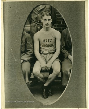 Portrait of a former West Virginia University boxer, named Morrison.