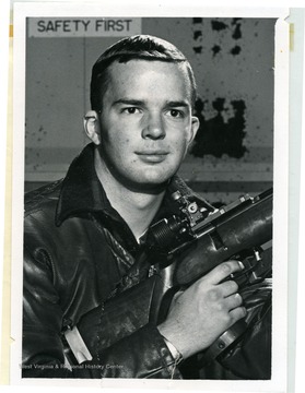 Portrait of Jack Writer, All American member of the West Virginia University Rifle Team.