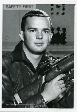 Portrait of All-American Jack Writer, a member of the West Virginia University Rifle Team.
