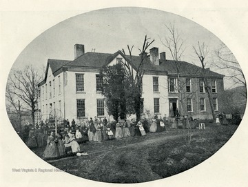 A popular school for young ladies under the directorship of James and Elizabeth Moore. Subsequently the building was donated to help establish West Virginia University in 1867 and was used as a dormitory for young men. It stood where Woodburn Hall now stands, and  was destroyed by fire in 1873.