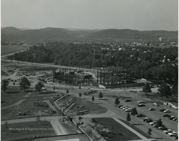 Aerial view of the construction of the CAC.