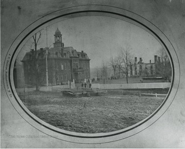 Martin Hall at left.  Seminary burned January 1873.