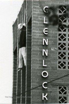 Glennlock Hall, Men's Dorm, on University Avenue, West Virginia University.