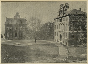 'Science Hall and University Hall.' (Now Chitwood and Woodburn Hall.)