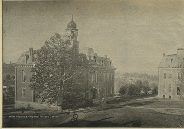 'Preparatory Building and Corner of University Hall.' Now Martin and Woodburn Hall.
