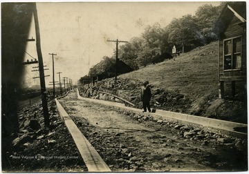 Curbs and road bed constructed by Pietro Company.