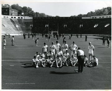 Instructor giving a demonstration at Mountaineer Field.