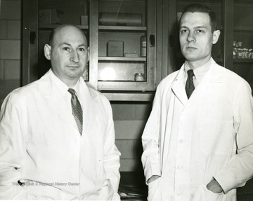 From the New Dominion, February 16, 1956. Shown, Left to right, Dr. Charles Novman, Dr. Gordon R. McKinney. Members of the University Faculty.