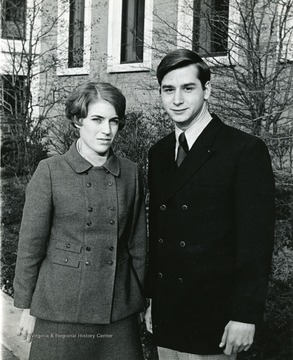 Phyllis Huff, student body vice president along with Delta Tau Delta, John 'Doc' Richmond, student body president, 1969-1970.