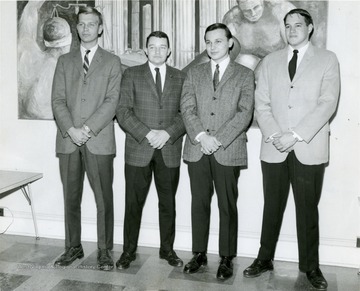 Legislature officers of 1966 line up from left to right: Talbot Tobey (?), Ralph Green, Ed Bailey and John Crites.