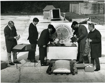 'Scene from the burial of the time capsule in December 1967.'