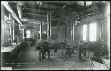 A view of blacksmith shop at the Mechanical Hall.
