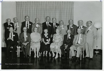 The class of 1909, Emeritus club reunites in 1959; Mr. Grumbein seated at front far left.