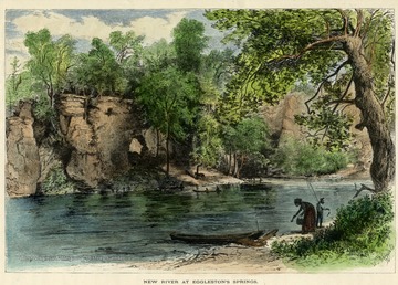 Print of the New River at Eggleston's Springs.