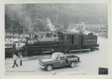 Type: 3 Truck Shay; Builder: Lima Locomotive Works; Year: July, 1928; Builder's No. 3320; At Cass Station; 'Pacific Coast' type shay. From Vancouver Island, B.C. in 1970.