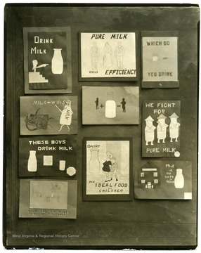 A collection of Milk promotion posters.