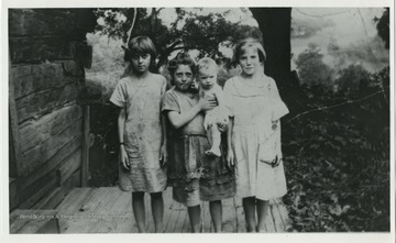'Unidentified children, probably outskirts of Morgantown (written on the back of original Miss Ruth Shahan.)'