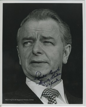 On the portrait: Robert C. Byrd, Majority Leader, Senate