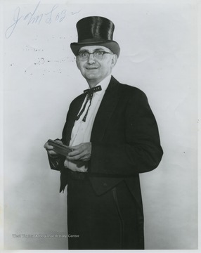 'This picture of J. Lozier was taken for a community festival in which he participated as a performer. J. Lozier insisted I take this print rather than taking a photograph of my own. TSB.'
