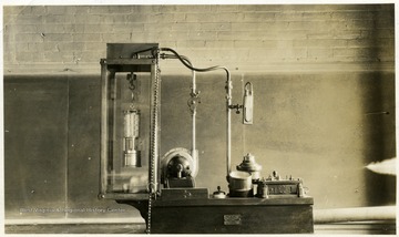 A photograph of lab equipment in a classroom.