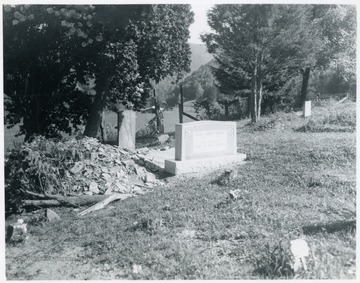 Myers was West Virginia Poet Laureate from 1927 to 1937. His remains are buried in an unknown grave in an IOOF cemetery near Elkins. The people of Tucker County, determined to honor Myers, raised money to place this monument near the Myers family graves in Moore Cemetery. A bucket of dirt from the immediate area of where Karl Myers is thought to be buried was placed in his plot with the monument.