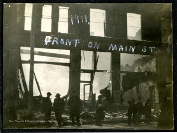 A view of Front on Main Street after the fire of 1911, Clarksburg, W. Va.